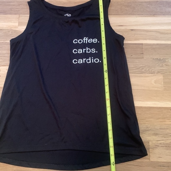ATHLETIC Works Coffee Carbs Cardio Athleisure Workout Tank Tank Black Women’s XS - Picture 5 of 9